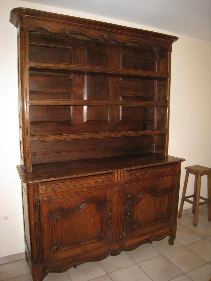 vaissellier cerisier  ET  buffet chêne, Antiquités & Art, Antiquités | Meubles | Armoires, Enlèvement