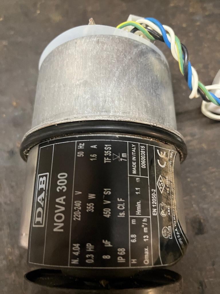 Pièces intérieures de la pompe submersible DAB NOVA 300, Jardin & Terrasse, Pompes à eau, Enlèvement, Utilisé, Électrique, Pompe à eaux claires