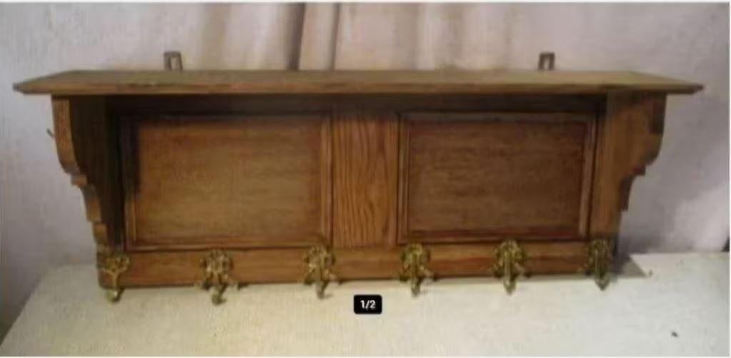 Beau grand porte-manteau mural en bois, 77 x 30 x 16, Enlèvement ou Envoi, Comme neuf, Bois, Portemanteau mural