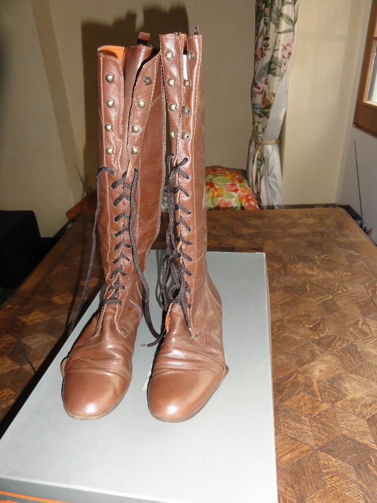 Bottes, Brun, Enlèvement, Porté, Bottes hautes