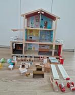 Groot, houten poppenhuis van Hape met veel meubeltjes, Ophalen, Poppenhuis