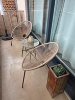 Salon de jardin 2 fauteuils + table, Tuin en Terras, Tuinstoelen, Metaal