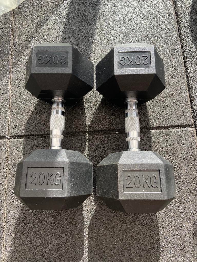 Hex dumbells 2 x 20 kg (nieuw), Sports & Fitness, Enlèvement, Neuf, Bras, Haltère