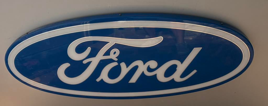 Enseigne lumineuse Ford 1m07, Collections, Marques & Objets publicitaires, Enlèvement, Comme neuf