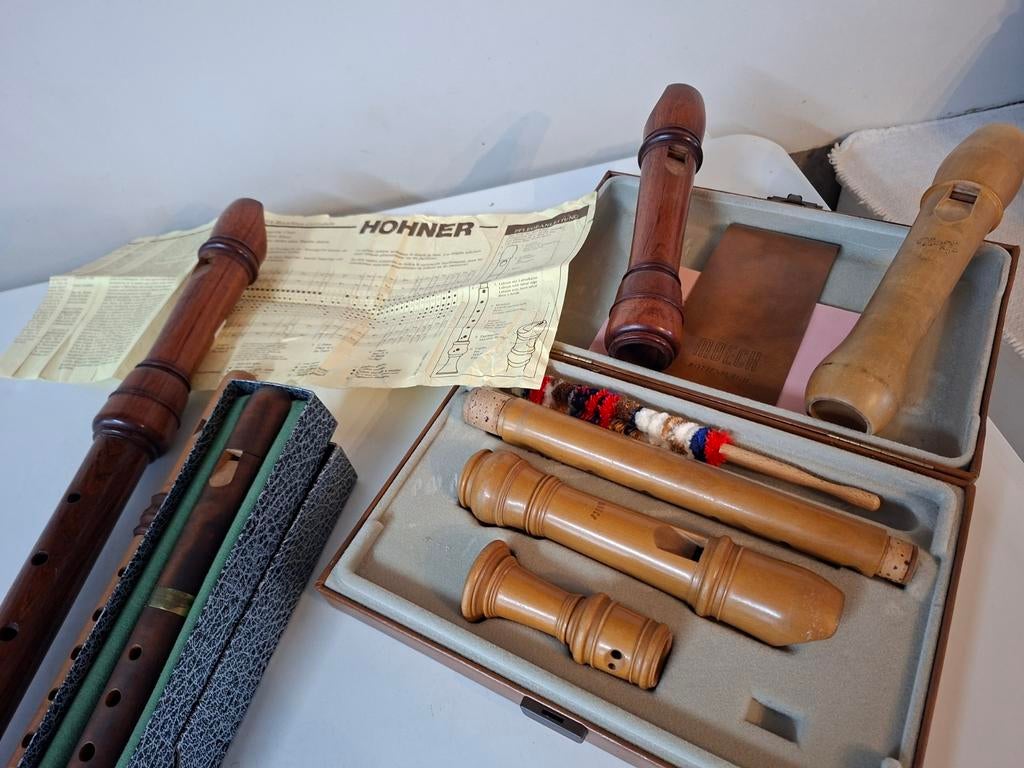 Pakket blokfluiten Moeck en hohner 4 stuks, Muziek en Instrumenten, Ophalen