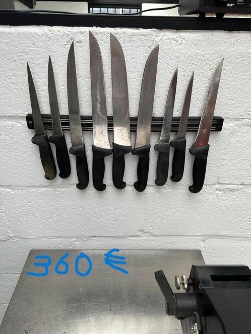 hache à carcasse et scie à os et 9 couteaux, Enlèvement, Utilisé, Boulangerie et Boucherie