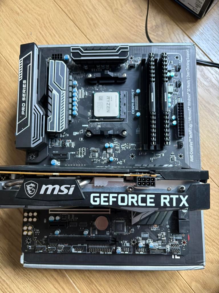 RTX 3060 + ryzen 5 3600 + 16GB DDR4 + 256GB SSD + 2TB HDD+MB, Verzenden, Zo goed als nieuw, AMD, DDR4