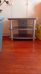 Meuble TV gris avec plateau pivotant, Comme neuf, Enlèvement, 50 à 100 cm, Autres essences de bois