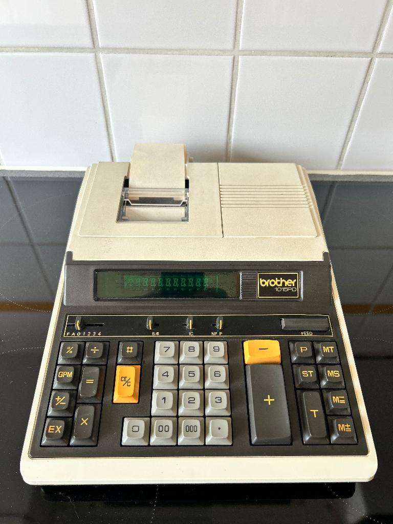 Calculatrice imprimante BROTHER + 2 rouleaux papier, Enlèvement ou Envoi, Utilisé