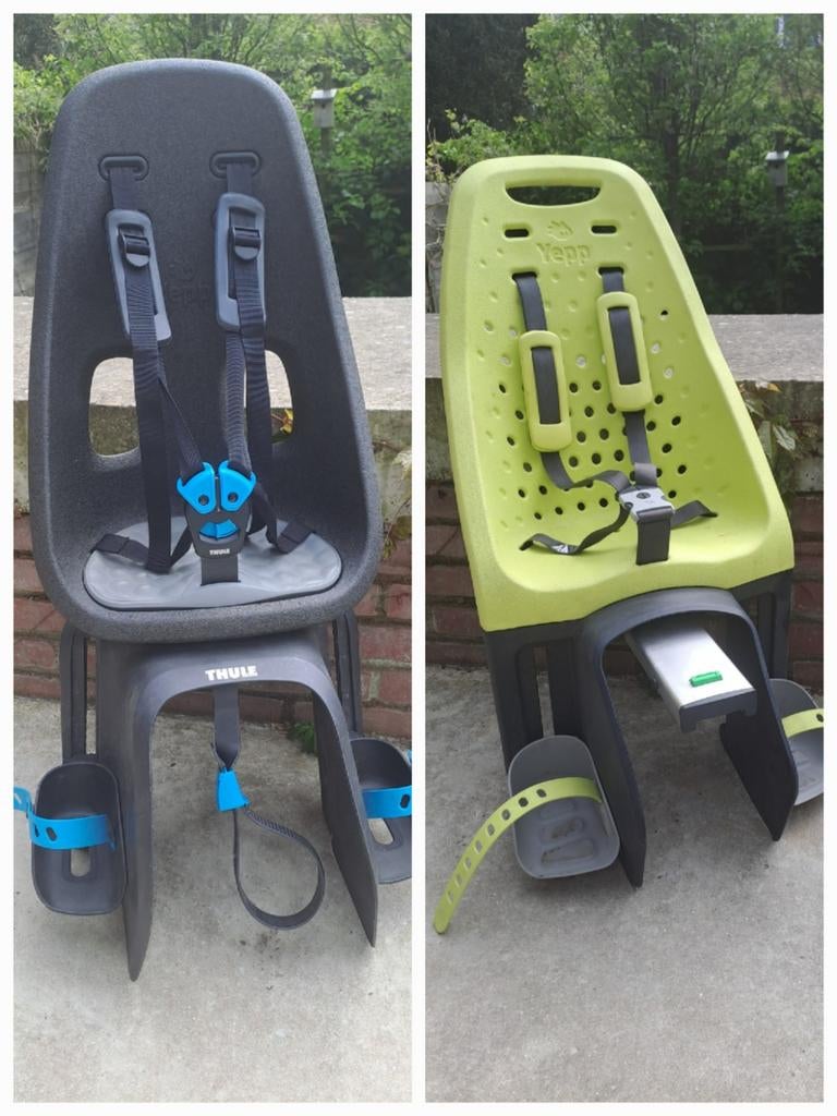 Yepp maxi 2 stuks, Fietsen en Brommers, Fietsaccessoires | Fietsstoeltjes, Ophalen, Achterzitje, Yepp (Thule), Gebruikt