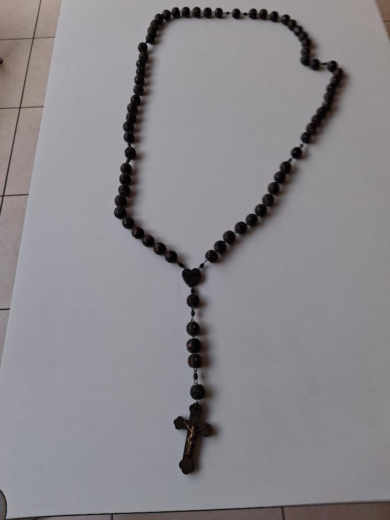 Antieke vintage grote houten paternoster, Antiek en Kunst, Ophalen of Verzenden