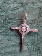 Antieke goud/platinum kruis hangertje met diamanten, Enlèvement ou Envoi
