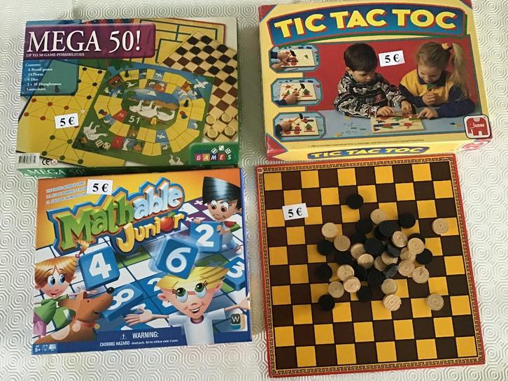 4 gezelschapsspelen aan slechts 5 euro per spel, Hobby en Vrije tijd, Gezelschapsspellen | Bordspellen, Zo goed als nieuw, Ophalen of Verzenden