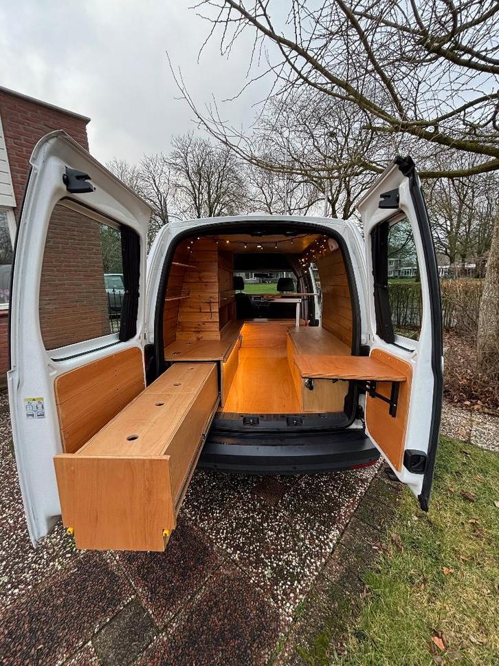 Volkswagen Caddy Maxi Camper 2018 - Zelf omgebouwd  - €9995, Autos, Volkswagen, Particulier, Caddy Maxi, Airbags, Bluetooth, Cruise Control