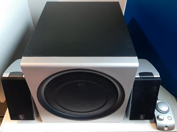 Logitech Speaker Systeem Z2300 - Zilver, Informatique & Logiciels, Enceintes Pc, Comme neuf, Canal audio 2.1, Enlèvement