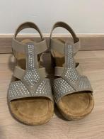 Dames sandalen met hak - Rieker, Enlèvement ou Envoi, Beige, Comme neuf, Sandales et Mûles