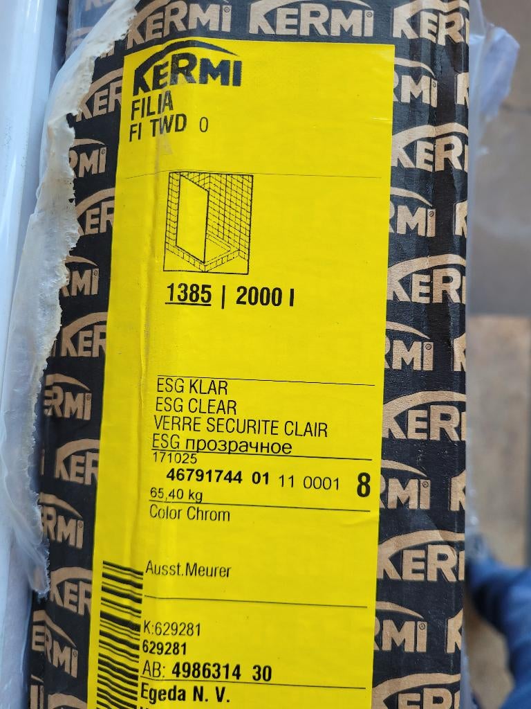 Paroi de douche fixe 138.5cm KERMI Neuve, Maison & Meubles, Enlèvement, Neuf