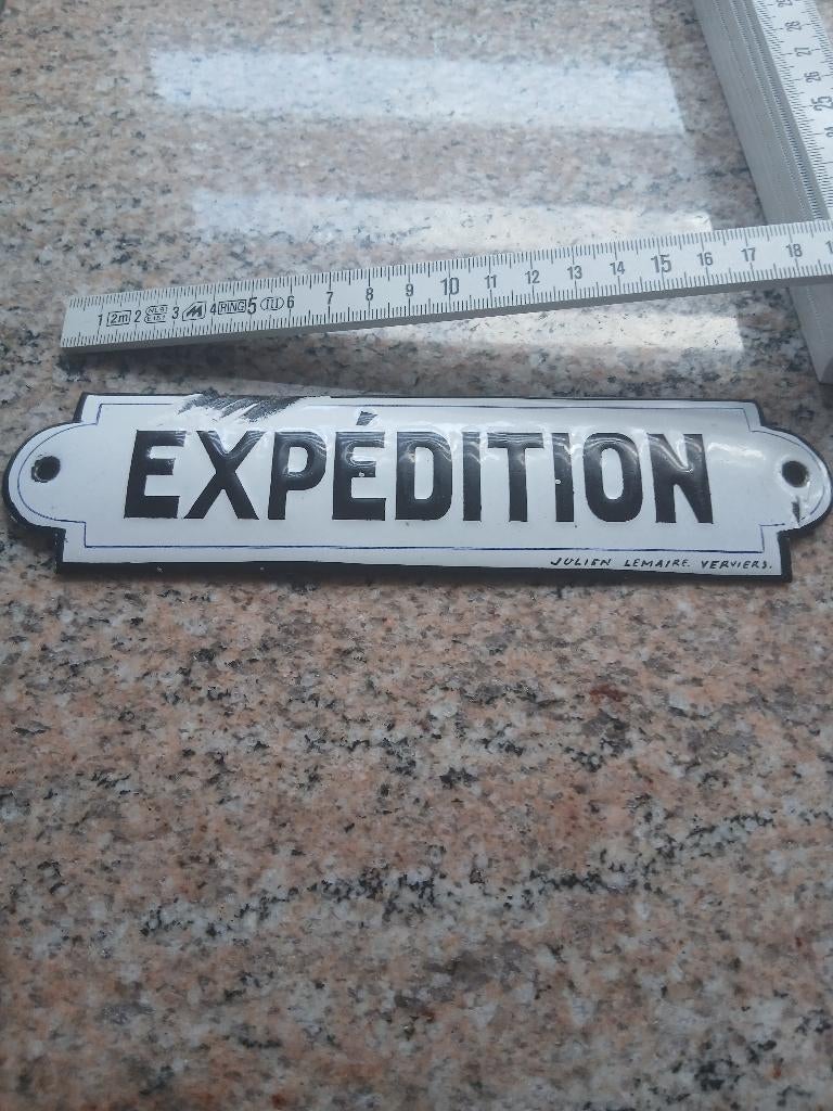 Oud klein geëmailleerd bord, Ophalen of Verzenden, Gebruikt, Reclamebord