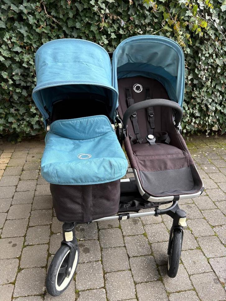 Bugaboo Donkey Duo volledige set voor twin/duo/mono, Kinderen en Baby's, Buggy's, Gebruikt, Overige merken, Duomodel, Regenhoes