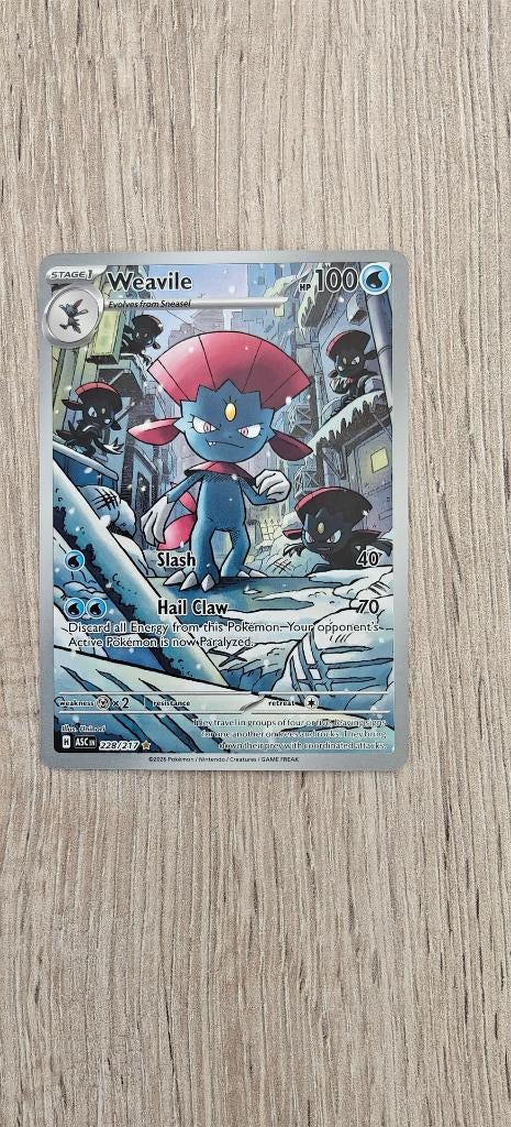 Weavile 228/217 Ascended Heroes ENG, Ophalen of Verzenden, Nieuw, Losse kaart