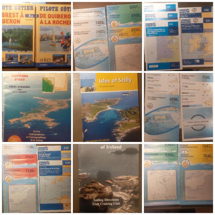 Grote verzamelinf zeekaarten en boeken 2011-2023, Sports nautiques & Bateaux, Instruments de navigation & Électronique maritime