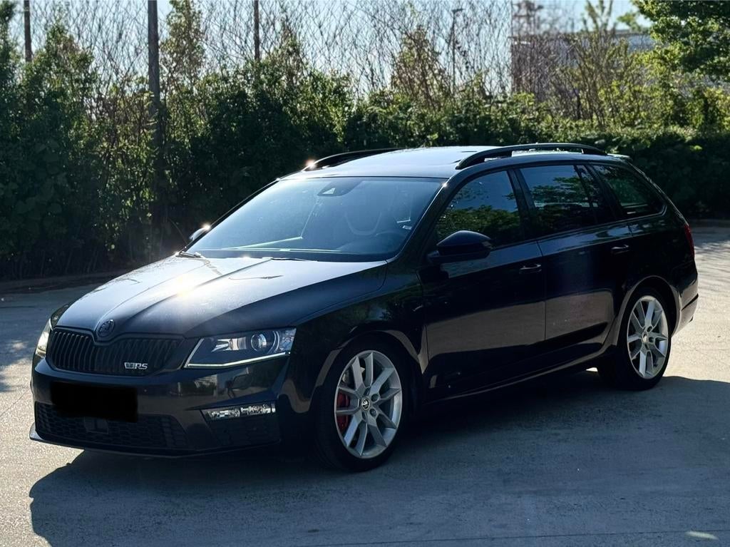 Skoda Octavia RS 2.0 TDI Automaat, Auto's, Automaat, Zwart, Zwart, Bedrijf