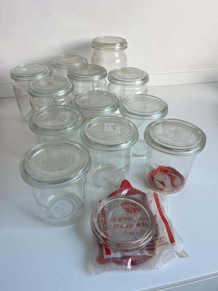 Lot : 13 bocaux Weck (différentes tailles), Antiquités & Art, Curiosités & Brocante, Enlèvement