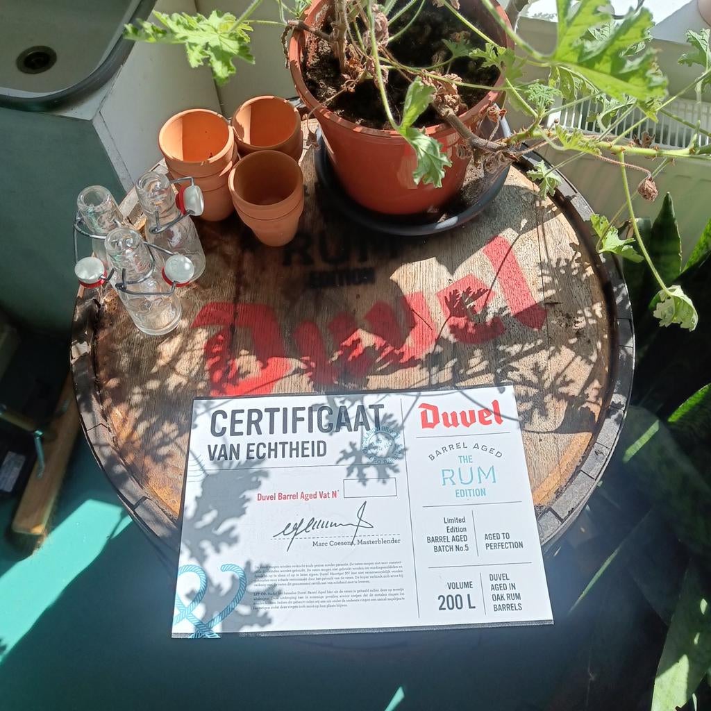 Duvel barrel aged 200L rum vat - Ltd edition batch no 5, Ophalen, Duvel