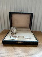 Coffret coquetier et cuillère disney métal argenté vintage, Enlèvement, Argent