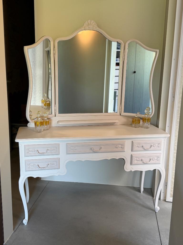 Vintage kap-/make-uptafel, Ophalen, Minder dan 50 cm, Gebruikt, Vintage