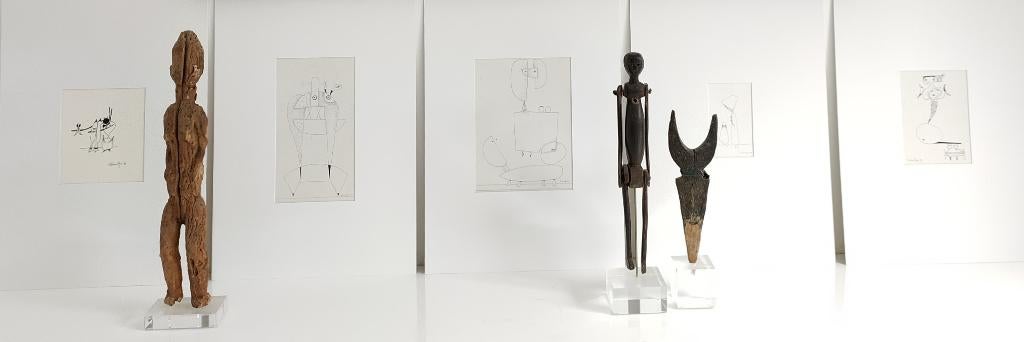 ANDRE VEREECKEN (Belgisch) /Set van 5 tekeningen (1970), Antiek en Kunst, Kunst | Schilderijen | Modern, Ophalen