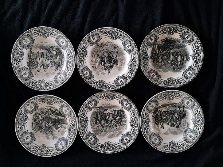 assiettes napoleon 11 pièces, Antiquités & Art, Antiquités | Céramique & Poterie, Enlèvement ou Envoi