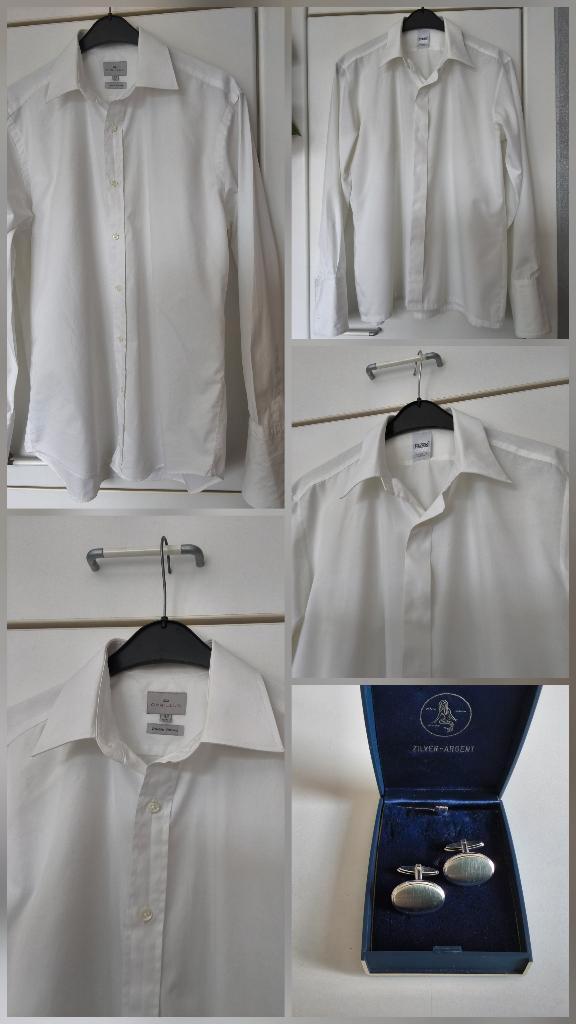 2 chemises hommes blanches 42 boutons de manchettes argent, Vêtements | Hommes, Chemises, Comme neuf, Tour de cou 41/42 (L), Blanc