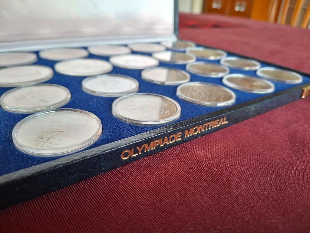Olympiade montreal 1976 compete set zilver verzamelmunten, Ophalen of Verzenden