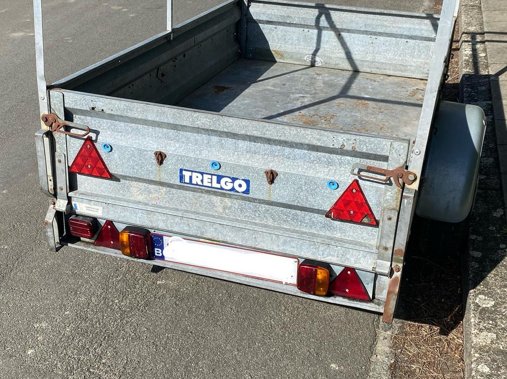Aanhangwagen 200x120 trelgo galvanise, Ophalen, Gebruikt