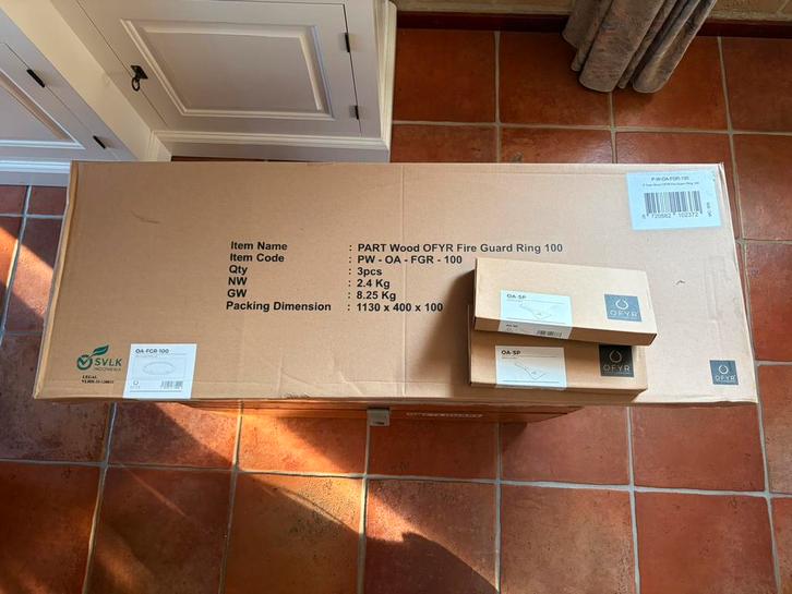 Nieuwe Ofyr Fireguard Ring 100 of 85 + 2 Ofyr Spatels Pro, Jardin & Terrasse, Accessoires pour le barbecue, Neuf, Enlèvement ou Envoi