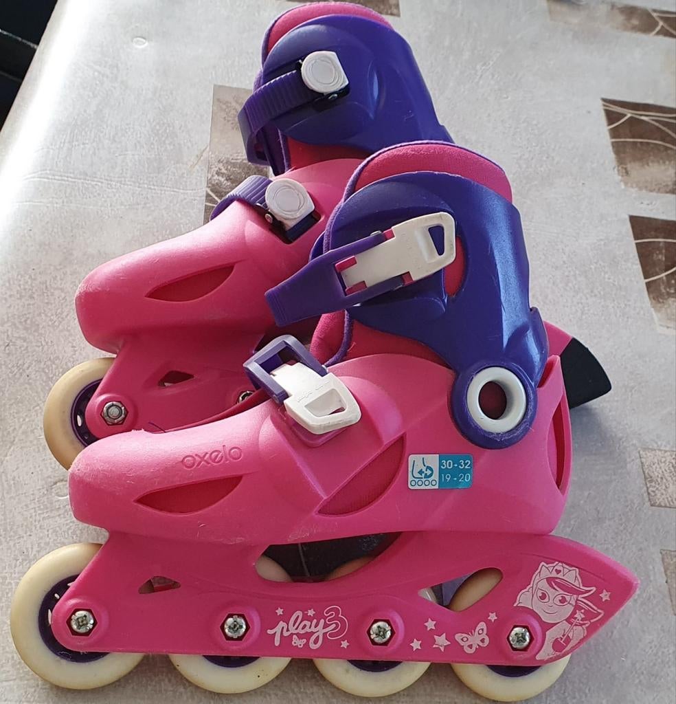 Oxelo Play 3 Skates voor Kinderen - Maat 30/32 - Verstelbaar, Kinderen, Ophalen of Verzenden, Verstelbaar, Gebruikt