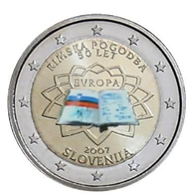 2 euro Slovenië 2007 VVR gekleurd, Postzegels en Munten, Munten | Europa | Euromunten, Ophalen of Verzenden, Slovenië, 2 euro