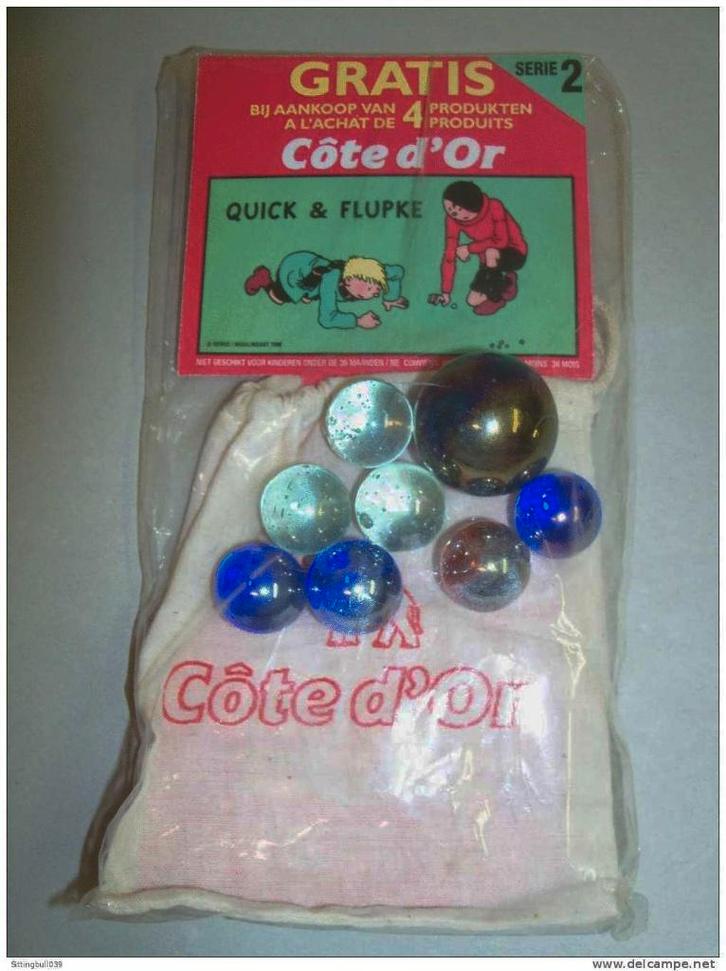 Hergé - Quick & Flupke - Sachet de billes - Côte d'Or, Livres, BD, Envoi