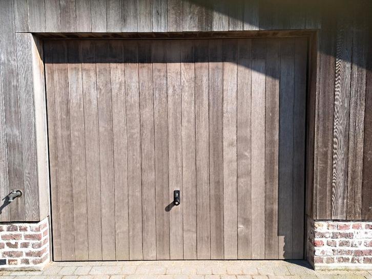 Garagepoort 2.45 m x 2.1 m, Doe-het-zelf en Bouw, Deuren en Vliegenramen, Gebruikt, Garagedeur, 200 tot 215 cm, 120 cm of meer