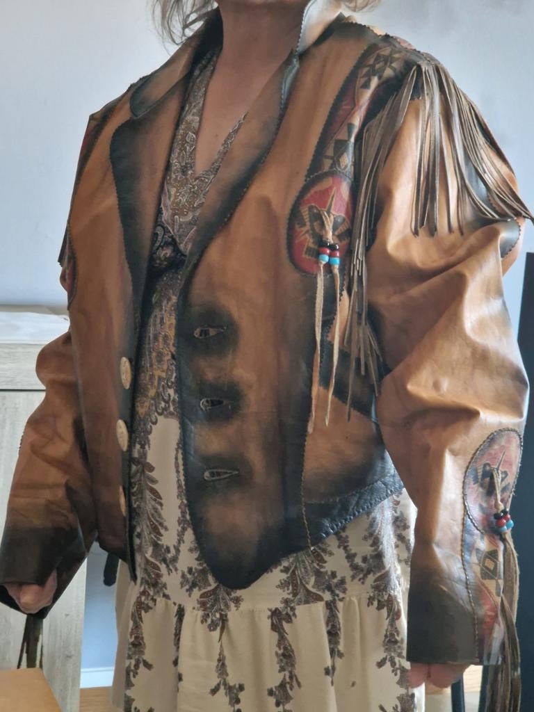 Echte indiaanse vest., Kleding | Dames, Ophalen, Maat 46/48 (XL) of groter