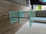 Glazen bijzettafel, Huis en Inrichting, Tafels | Salontafels, Ophalen, Rechthoekig, Glas