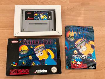 Snes zeldzaam game VIRTUAL BART simpsons vaste prijs 📺🎮📺 disponible aux enchères