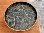 Dienblad 45cm marmerlook, Huis en Inrichting, Woonaccessoires | Dienbladen, Ophalen, Zo goed als nieuw, Rond