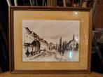 Aquarel Begijnhof Dendermonde, Ophalen of Verzenden