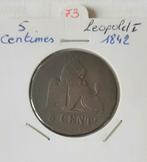 Leopold I - 5 centimes 1842, Postzegels en Munten, Munten | België, Verzenden