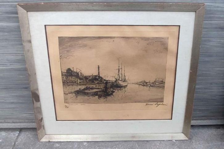 Gravure Ostende signe henri logelain, Antiquités & Art, Art | Eaux-fortes & Gravures, Enlèvement ou Envoi