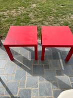 2 rode ikea tafeltjes, Huis en Inrichting, Tafels | Bijzettafels, Ophalen, Gebruikt