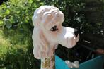 Vintage keramiek.  Long Neck Poodle. Handgeschilderd., Antiek en Kunst, Ophalen of Verzenden