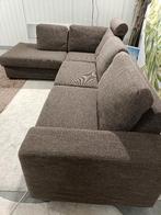 Grote bruine hoeksalon (bezorgoptie), Huis en Inrichting, 250 tot 300 cm, Hoekbank, Ophalen of Verzenden, Zo goed als nieuw